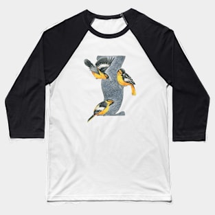 Avian Alphabet I - Bullock's oriole Baseball T-Shirt